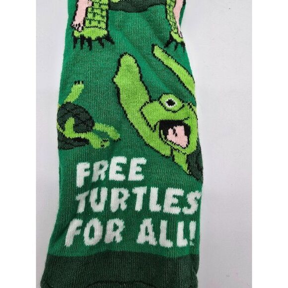 Freaker Feet Mens Green Bernie Sanders Free Turtles For All Socks - Picture 4 of 4